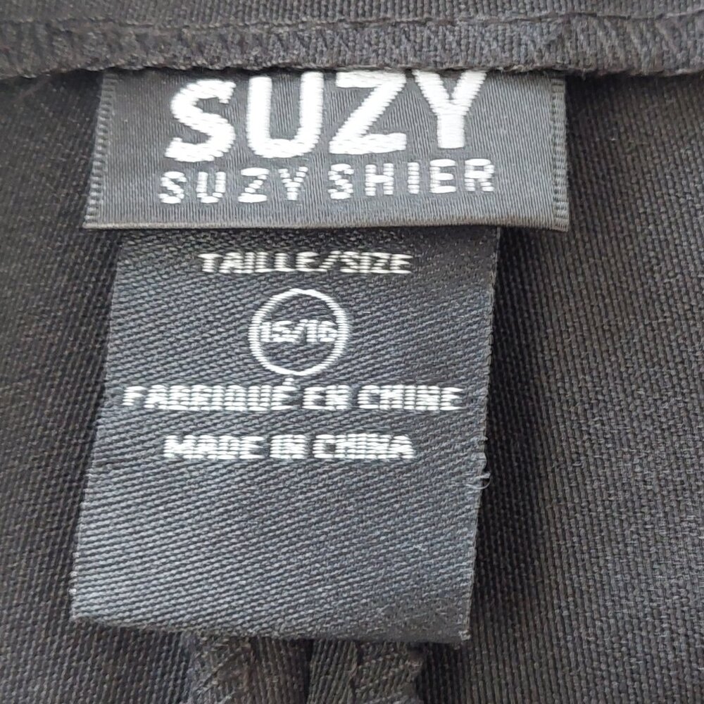 Suzy Shier Women's Black High Waisted Black Dress Pants Size 15/16 - Picture 6 of 8